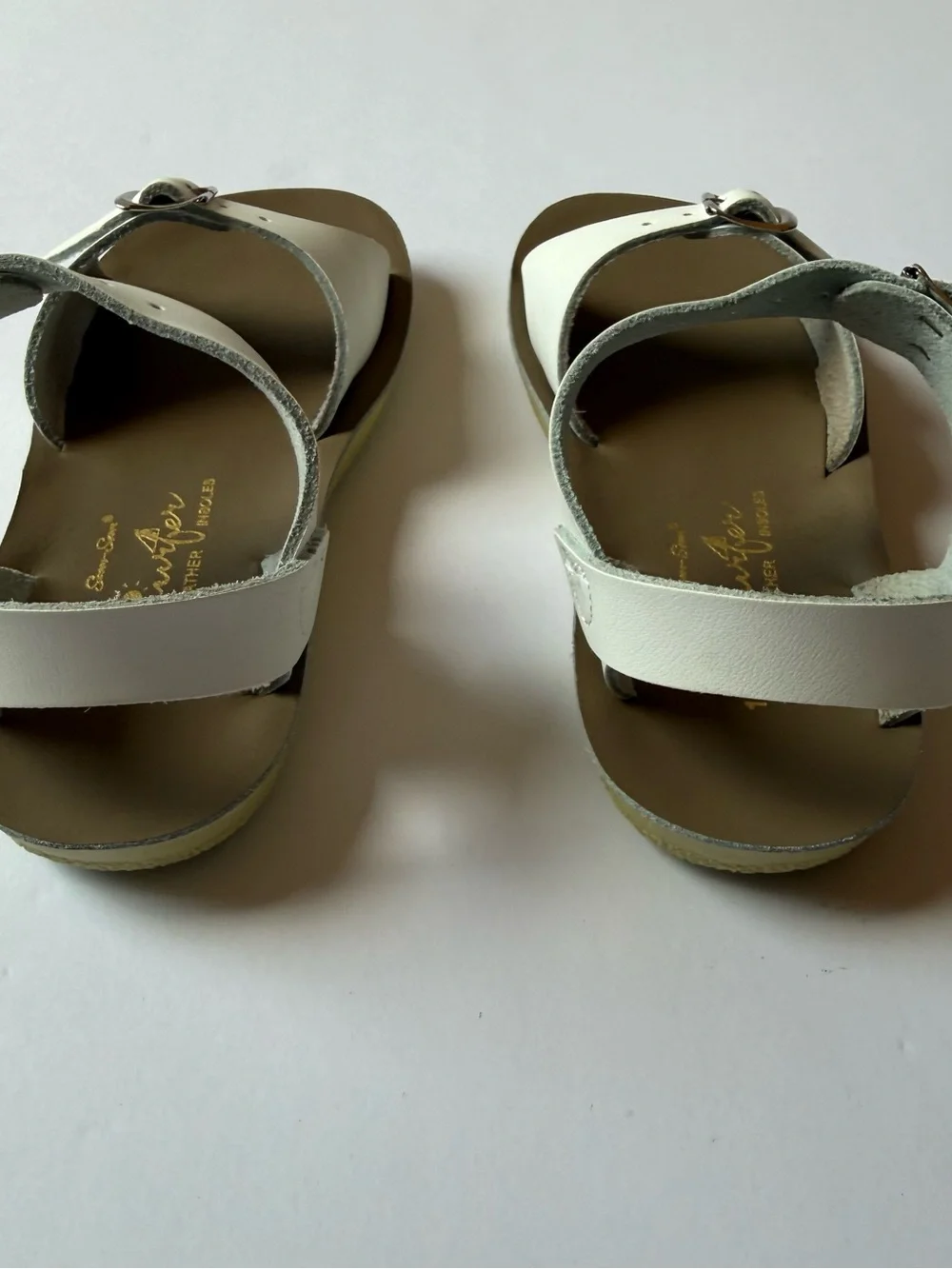 Salt Water Sandals by Hoy simple white